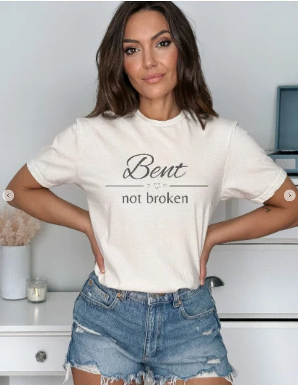 Bent Not Broken T-Shirt – Inspirational Graphic Tee – Gildan Softstyle Unisex – Oaklieten Woman-Owned Brand