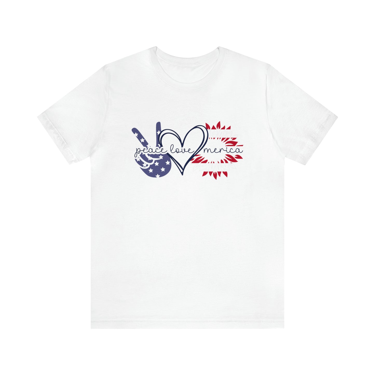 Peace Love Merica Bella Canvas Graphic Tee