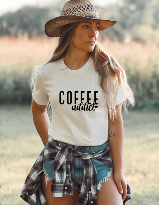 Coffee Addict Womens Graphic Tee